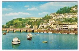 United Kingdom UK Postcard Cornwall Looe Boats Bridge - $2.06