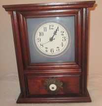 QUARTZ MANTEL WALL CLOCK WITH FAKE DRAWER - $100.79