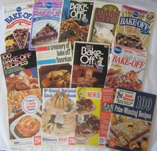 Lot of 13 Vintage Pillsbury Bake Off Cook Books 1950s to the 2000s Recipes #8 - £20.95 GBP
