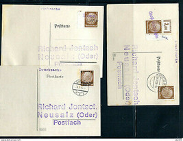 Germany Occ Poland WWII 3 Cards Overprinted w German name of the city (8) 12328 - £7.91 GBP