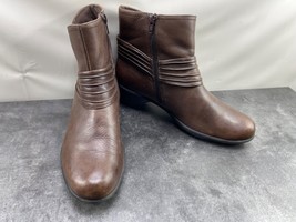 Clarks Boots Women 10M Ingalls Mood shoes brown Leather Casual Comfort A... - $27.54