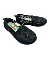 Koala Kids Toddler Girls Size 7 Black Slip on Flat Loafers Shoes mesh - $9.89