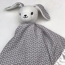 Balboa Baby Bunny Rabbit Lovey Security Blanket Gray Polka Dot Satin Trim - $19.95