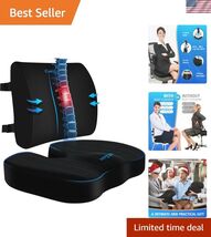 Seat Cushion, Lumbar Support Pillow with Adjustable Strap-Chair Cushions... - $59.74