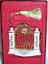 NIB Lenox 2008 Annual First Year in New Home Christmas Ornament Welcome Gate - $34.65