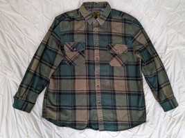 Anchorage Expedition Flannel Shirt Mens XXL Green Buffalo Plaid Button U... - $14.54