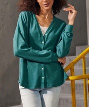 LUUKSE Teal Green Button Cardigan S - £14.72 GBP