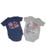 Set of 2 BEATLES Shirts Size 12 Months Let it Be, Hey Jude Blue &amp; Gray S... - £7.78 GBP