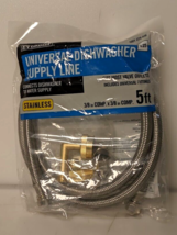 Everbilt 5 ft. Universal Stainless Steel Dishwasher Supply Line Connector Kit - £11.78 GBP
