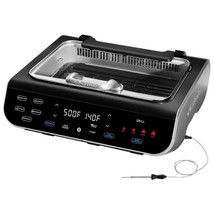 Gourmia Air Fryer Digitial Food Station Smokeless Grill Griddle 5 Qt All In One - £58.34 GBP