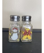 Holiday Salt And Pepper Shakers Barbara Ann Kenney Snowman Gingerbread M... - $12.95