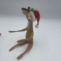 Rare Vintage Annalee Doll Poseable 8” Rudolph Red Nosed Reindeer Christm... - £39.56 GBP