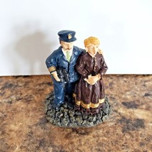 Christmas Village Small Figurine Man and Lady with Binoculars 2 1/4&quot; Tal... - £3.85 GBP