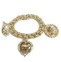 Authenticity Guarantee 
Vintage Pearl Dreamcatcher Heart Charm Bracelet ... - £7,818.63 GBP