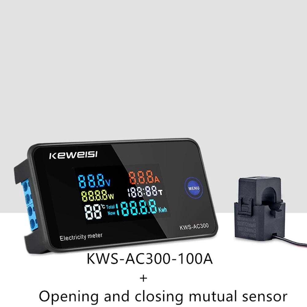 KWS-AC300 Voltage Tester Voltmeter AC 50-300V Power  Meter LED Wattmeter... - $256.34