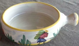 Vintage Hand Crafted Terracotta Pottery Handled Soup Cup - Peru - GORGEO... - £13.29 GBP