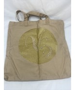 New Victoria’s Secret Canvas gold tan VS Bag Tote Gym Beige Rhinestone - $9.07