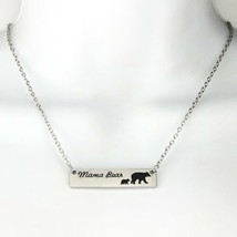 Mama Bear Necklace Fashion Jewelry Pendant Chain Silver