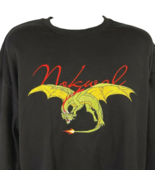 Nokwal Dragon Embroidered Crew Sweatshirt Oversized S 49 x 28 Collection... - £76.28 GBP