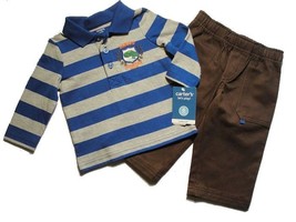 Carter&#39;s Baby Boy&#39;s 6 Months Dinosaur Dino All-Star Polo Shirt Pants Set - $145.66 MXN