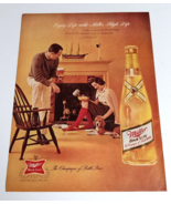 Enjoy Life with Miller High Life Beer Dog Cut Vintage Magazine Print Ad ... - $7.99