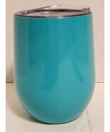 Swig Life 14oz Wine Tumbler with Lid Stainless Steel Turquoise Great Con... - $23.06 CAD
