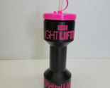 Vintage Crystal Light Diet Drink NutraSweet Water Bottle Black Pink Ligh... - $7.71