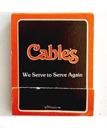 Cable&#39;s &amp; Conrad&#39;s Restaurant Closed Vintage Matchbook Cali Full Unused ... - $367.78 MXN