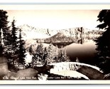 RPPC View From Rim Crater Lake National Park OR Sawyers Photo Postcard V6 - £3.07 GBP
