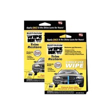 Wipe New Trim Restorer Wipe Car Interior &amp; Exterior (2 Pack) - £8.51 GBP