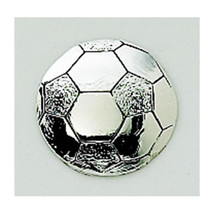 Creative Gifts International 1 x 1 in. Peel &amp; Press Soccer Icon - Silver... - $16.62