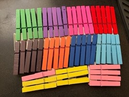 50PCS Colored Wooden Clothespins, 2.9inch 10 Color Clothes Pins for Clip... - €13,60 EUR