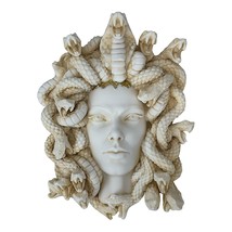 Medusa Head of Snakes Gothic Wall Plaque Décor Cast Marble Statue Sculpture - £62.24 GBP