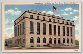 Hammond Indiana In United States Post Office And Court House Postcard M30 - £4.59 GBP