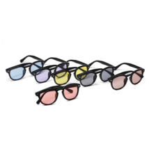 Fashion Sunglasses Women Glossy Black Red Lenses Unisex Sunglasses - $15.99