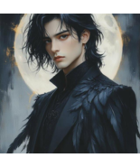  Black Raven Male Shifter Spirit Companion, Mystery, Protection, Spirit ... - $59.99