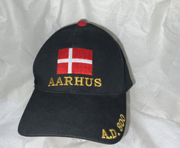 Aarhus Danmark Denmark Black Baseball Cap Hat Adjustable Back - £22.88 GBP