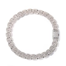 17MM Heavy Miami Baguette Zircon Necklaces for Men Iced Out Cuban Link Chain AAA - £148.43 GBP
