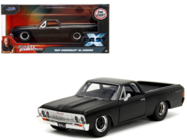 Black 1967 Chevy El Camino 1/24 Diecast Car Jada Fast & Furious New - $35.64