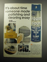 1973 Scott&#39;s Liquid Gold Cleaner Ad - It&#39;s about time - £14.49 GBP