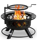 Black Bali Outdoors Wood Burning Fire Pit With Quick-Removable Cooking G... - £97.48 GBP