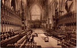 York Minster Choir East Yorkshire England Postcard PC14 - £3.94 GBP