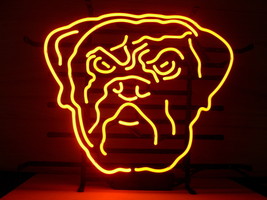 NFL Cleveland Browns Dog Football Neon Light Sign 17&quot; x 16&quot; - £392.67 GBP