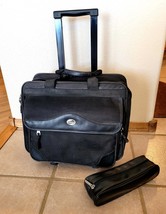 American Tourister Rolling Laptop Multi-Pocket Case Black Wheeled Computer Bag - £27.36 GBP