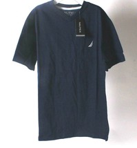 1 Count Nautica Boys Medium 10/12 478 Navy Blue Short Sleeved Shirt - £16.77 GBP