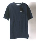 1 Count Nautica Boys Medium 10/12 478 Navy Blue Short Sleeved Shirt - £16.48 GBP