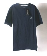 1 Count Nautica Boys Medium 10/12 478 Navy Blue Short Sleeved Shirt - $20.99