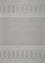 9 X 12 Grey Hand Tufted Geometric Indoor Area Rug - $987.49