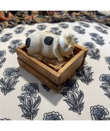 Spotted Pig Figurine in Wooden Crate - $13.56 CAD