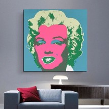 Hand Painted Andy Warhol Marilyn Monroe Art Hand Painted Oil Painting Canvass - £95.28 GBP+